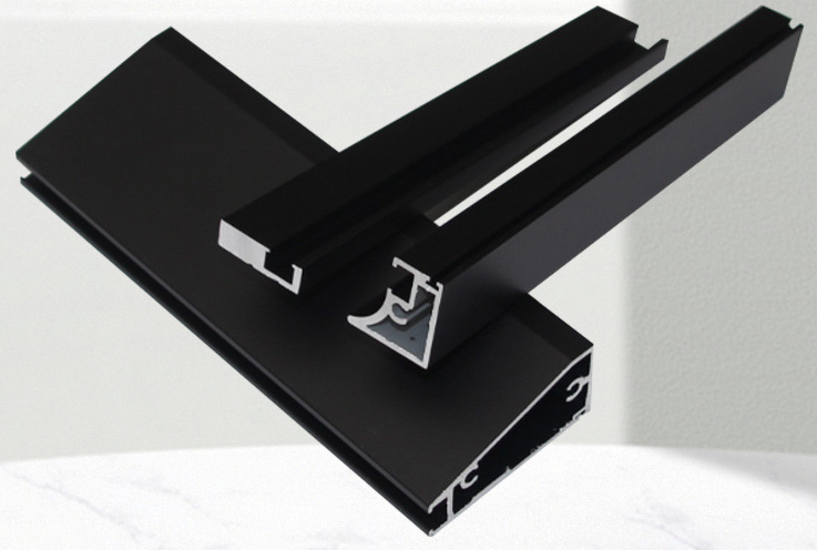 Wholesale of light luxury aluminum profiles for glass door side frames and horiz