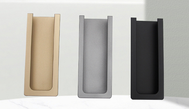 Modern Minimalist Full-Aluminum Cabinet Door Invisible Recessed Handles, Conceal