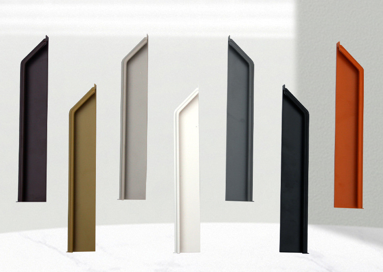 Minimalist drawer handle, aluminum alloy surface-mounted or recessed door handle