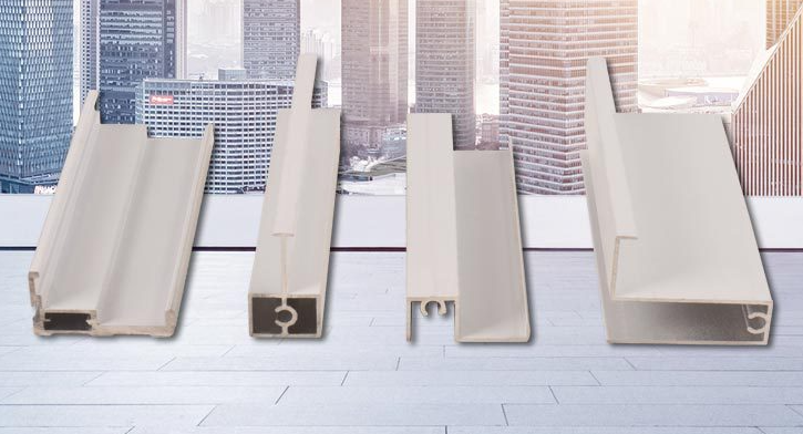 18.5 cm semi-hidden frame light luxury style sliding wardrobe door aluminum fram